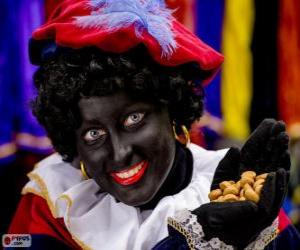 yapboz Zwarte Piet, siyah Petrus, Aziz Nikolaos'un Hollanda ve Belçika'görevlisi